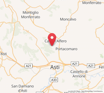 Map of Callianetto, Piedmont