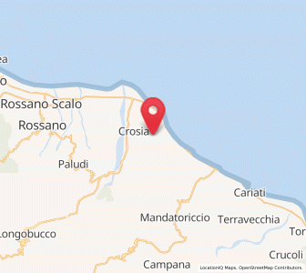 Map of Calopezzati, Calabria