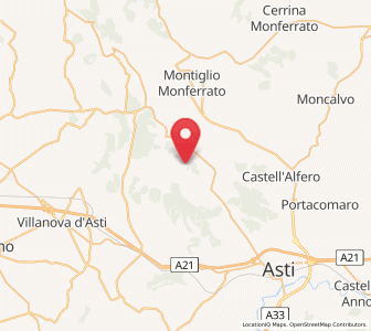 Map of Camerano Casasco, Piedmont