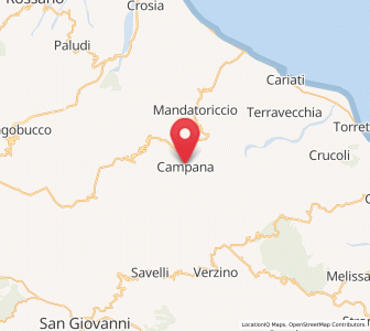 Map of Campana, Calabria