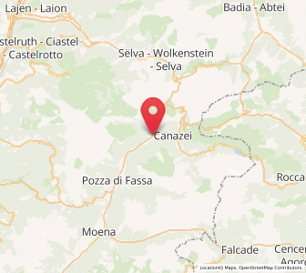 Map of Campitello di Fassa, Trentino-Alto Adige