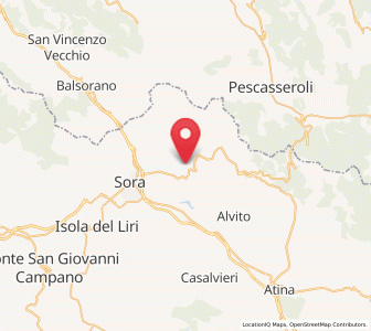 Map of Campoli Appennino, Lazio
