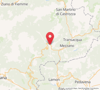 Map of Canal San Bovo, Trentino-Alto Adige
