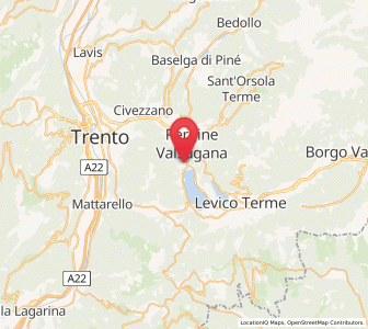 Map of Canale-San Cristoforo, Trentino-Alto Adige