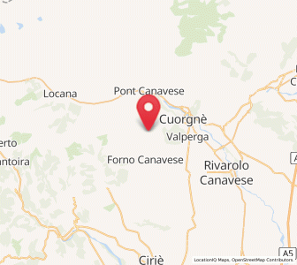 Map of Canischio, Piedmont