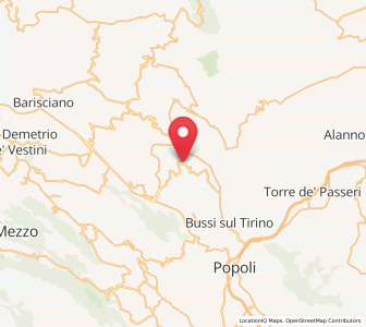 Map of Capestrano, Abruzzo