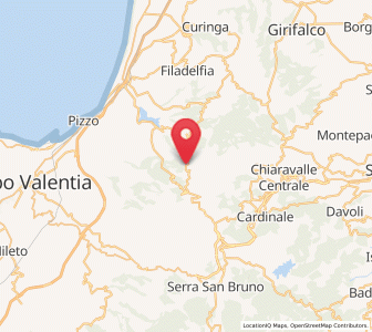 Map of Capistrano, Calabria