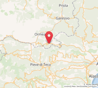 Map of Caprauna, Piedmont