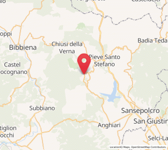 Map of Caprese Michelangelo, Tuscany