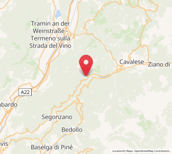 Map of Capriana, Trentino-Alto Adige