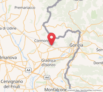 Map of Capriva del Friuli, Friuli Venezia Giulia