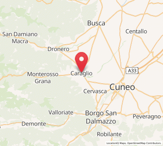 Map of Caraglio, Piedmont