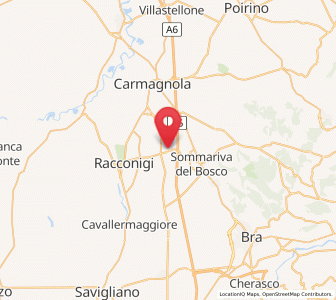 Map of Caramagna Piemonte, Piedmont