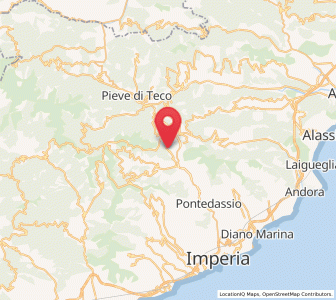Map of Caravonica, Liguria