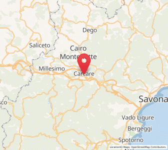 Map of Carcare, Liguria