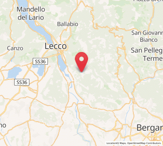 Map of Carenno, Lombardy