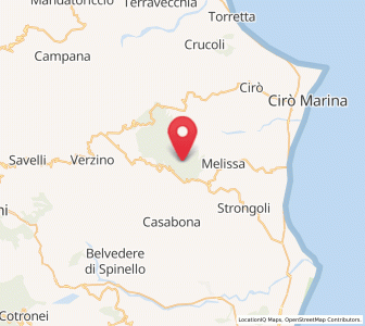 Map of Carfizzi, Calabria