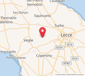 Map of Carmiano, Apulia