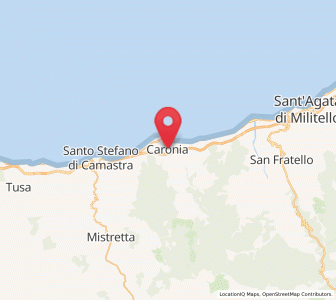 Map of Caronia, Sicily