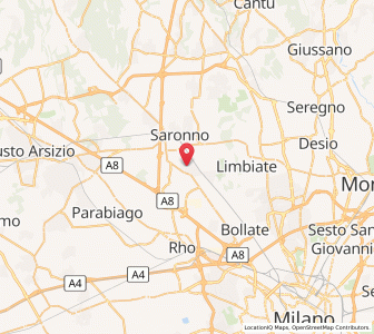 Map of Caronno Pertusella, Lombardy
