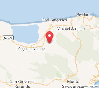Map of Carpino, Apulia