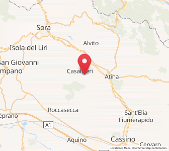 Map of Casalattico, Lazio