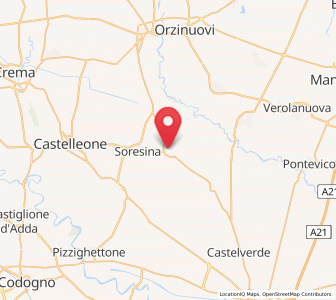 Map of Casalmorano, Lombardy