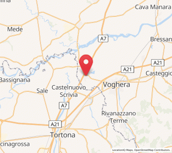 Map of Casei, Lombardy