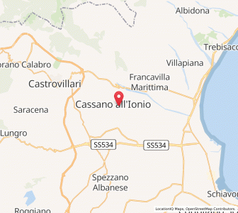Map of Cassano all'Ionio, Calabria