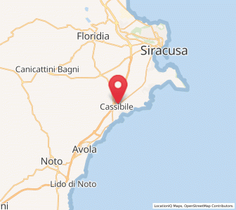 Map of Cassibile, Sicily
