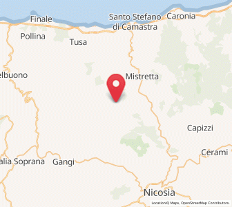 Map of Castel di Lucio, Sicily