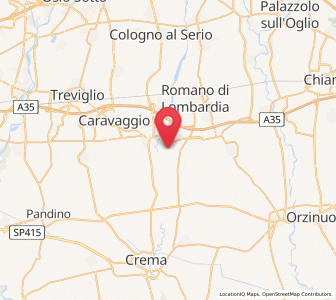 Map of Castel Gabbiano, Lombardy