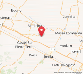 Map of Castel Guelfo di Bologna, Emilia-Romagna