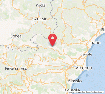 Map of Castelbianco, Liguria