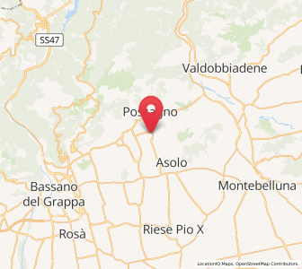 Map of Castelcucco, Veneto