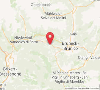 Map of Ehrenburg, Trentino-Alto Adige