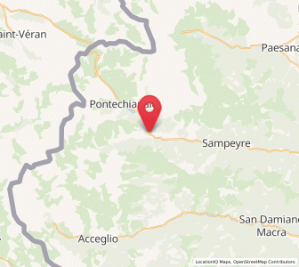 Map of Casteldelfino, Piedmont