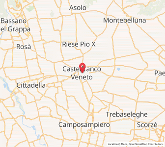 Map of Castelfranco Veneto, Veneto
