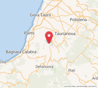 Map of Castellace, Calabria