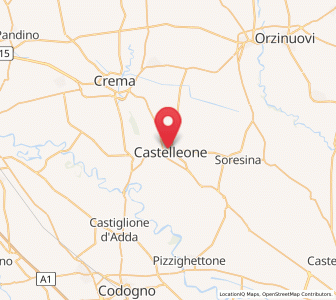 Map of Castelleone, Lombardy