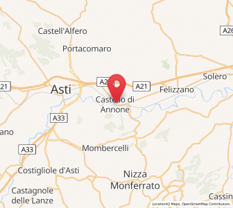 Map of Castello di Annone, Piedmont