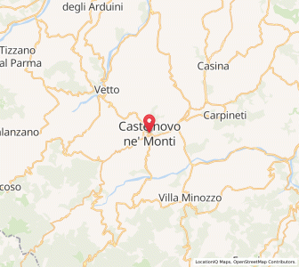 Map of Castelnovo ne' Monti, Emilia-Romagna