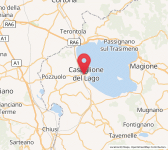 Map of Castiglione del Lago, Umbria