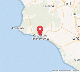 Map of Castiglione della Pescaia, Tuscany