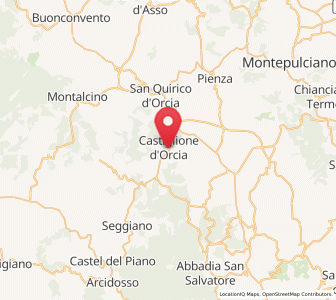 Map of Castiglione d'Orcia, Tuscany