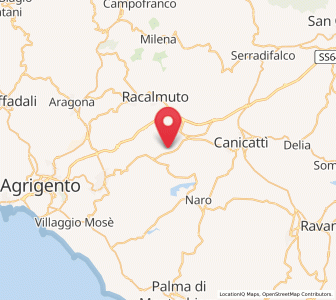Map of Castrofilippo, Sicily