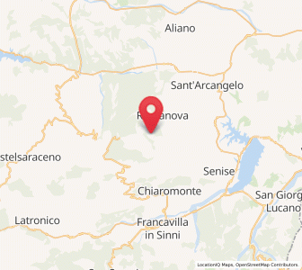 Map of Castronuovo di Sant'Andrea, Basilicate