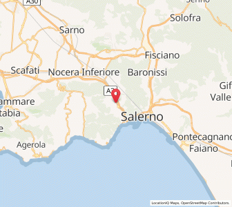 Map of Cava de' Tirreni, Campania