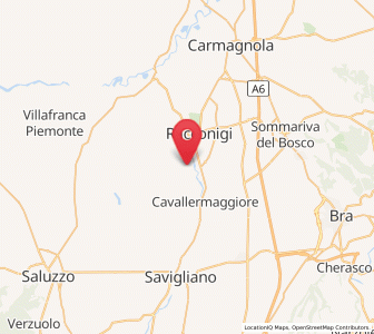 Map of Cavallerleone, Piedmont