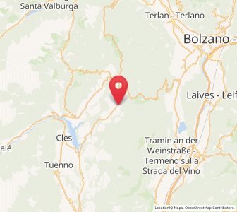 Map of Cavareno, Trentino-Alto Adige